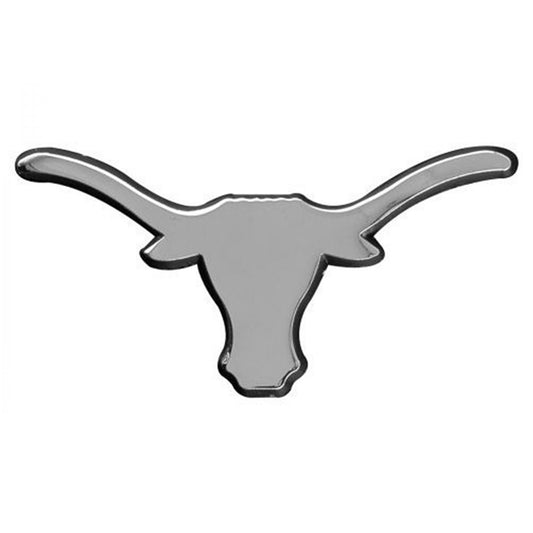 University of Texas Longhorns Premium Solid Metal Chrome Plated Car Auto Emblem 