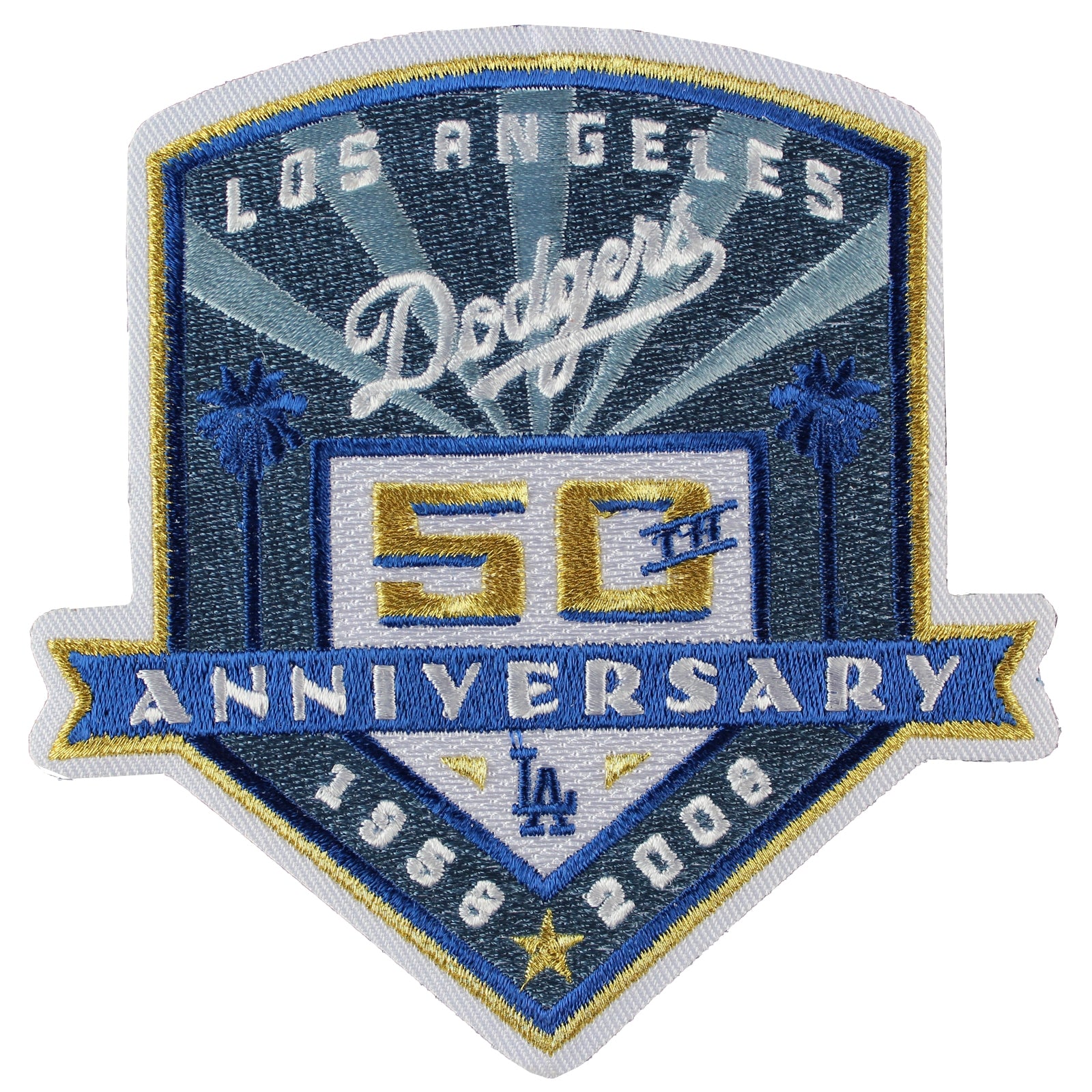2008 Los Angeles Dodgers 50th Anniversary Season Jersey Sleeve Patch