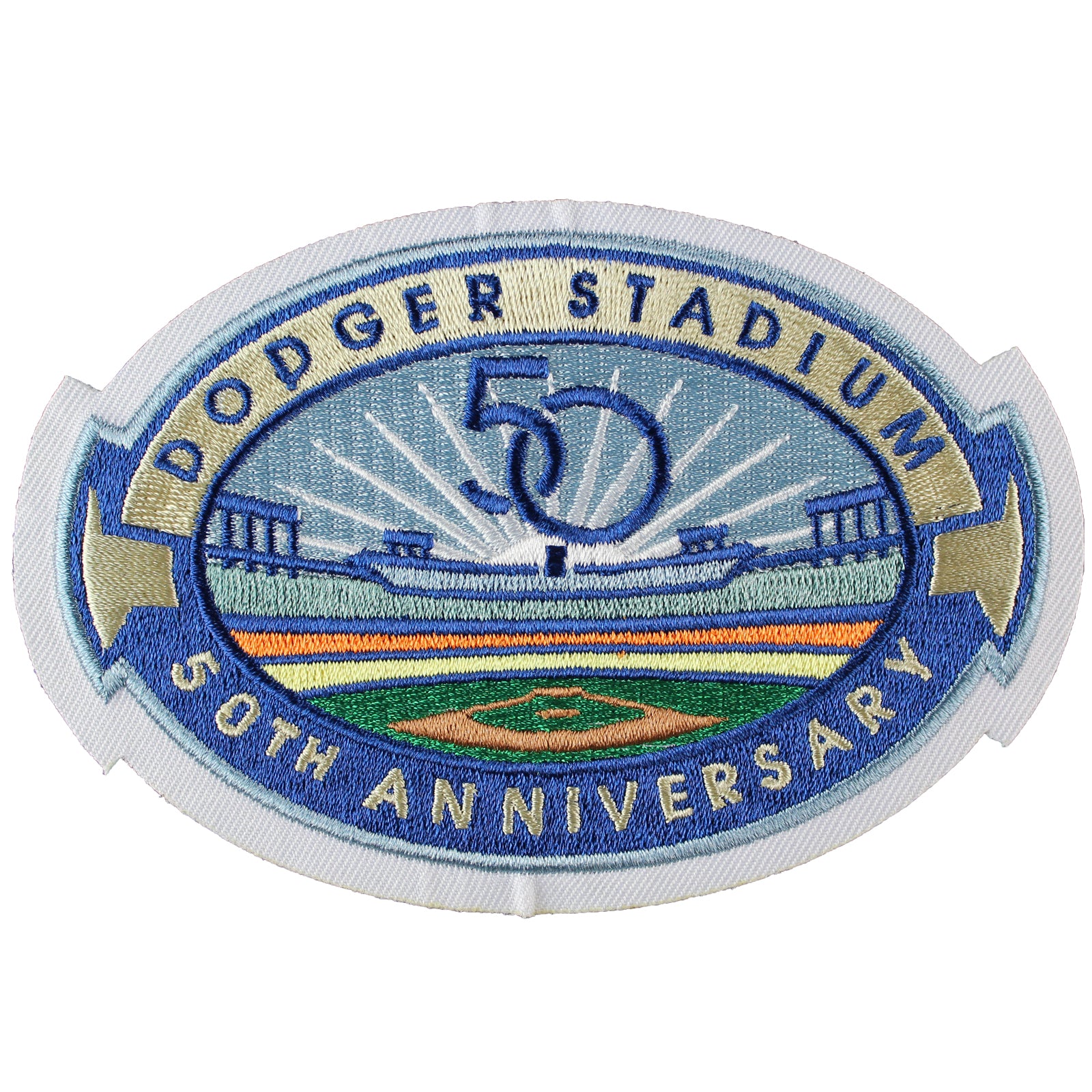 2012 Los Angeles Dodgers 'Dodger Stadium 50th Anniversary' Season Jersey Sleeve Patch 