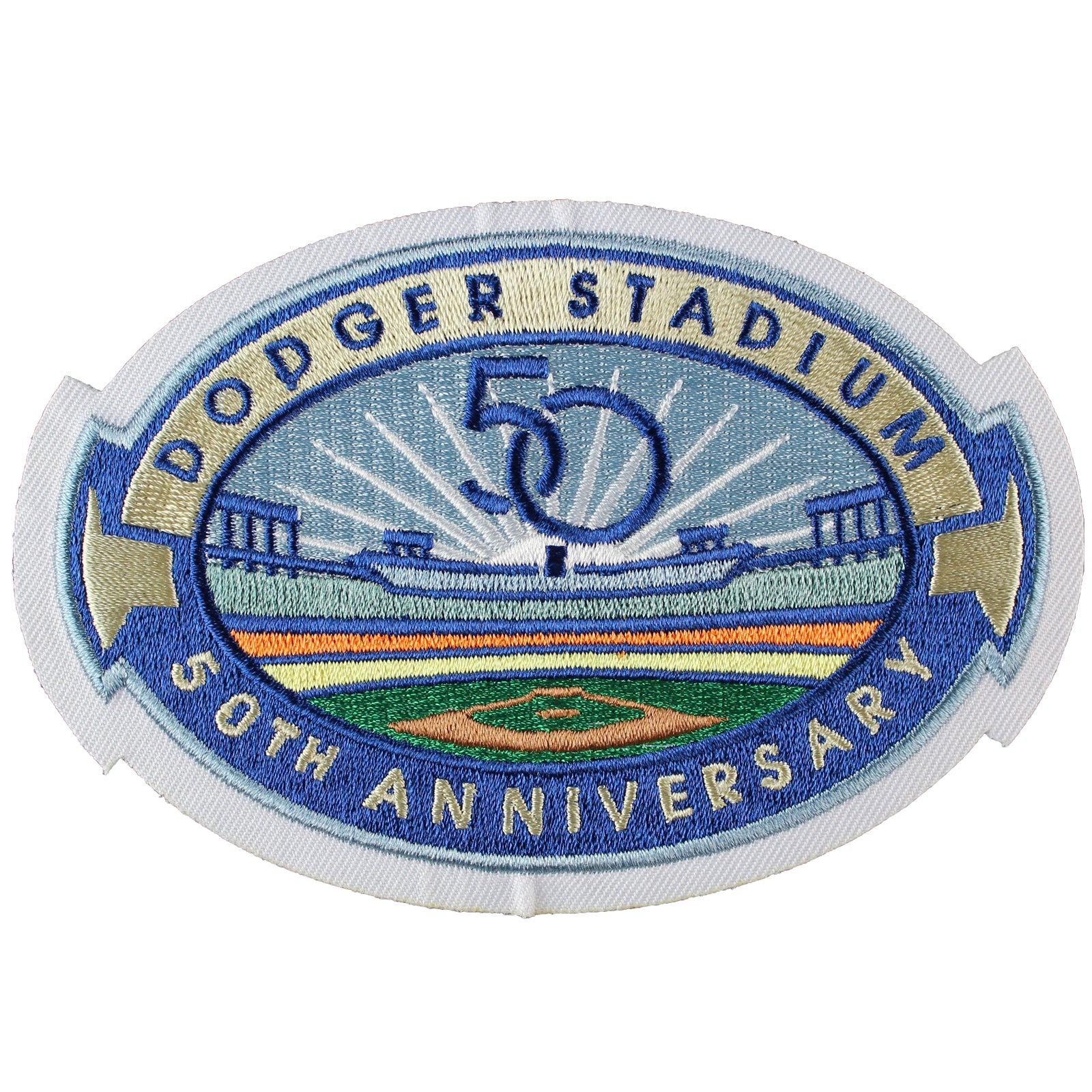 2012 Los Angeles Dodgers 'Dodger Stadium 50th Anniversary' Season Jersey Sleeve Patch