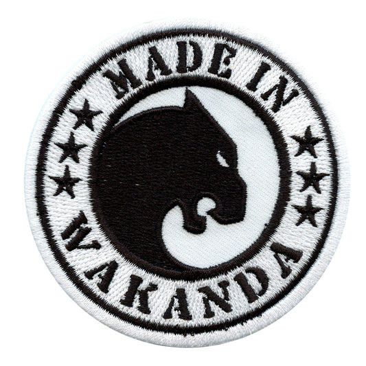 Made In Wakanda Round Embroidered Iron On Patch 