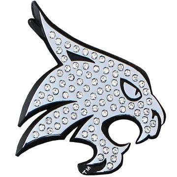 Texas State Bobcats Crystal Solid Metal Emblem AMG 