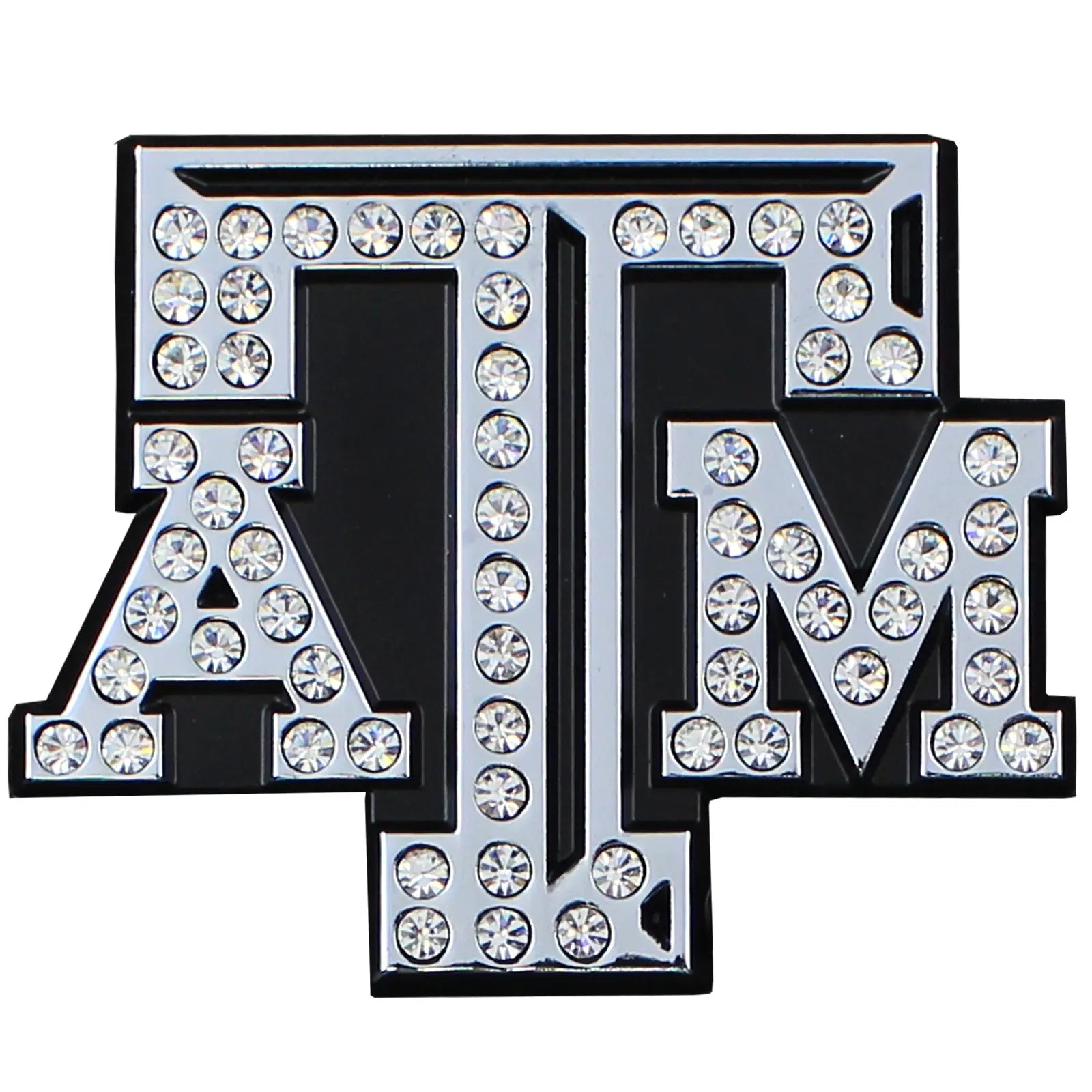 Texas A&M Aggies ATM Crystal Solid Metal Emblem AMG