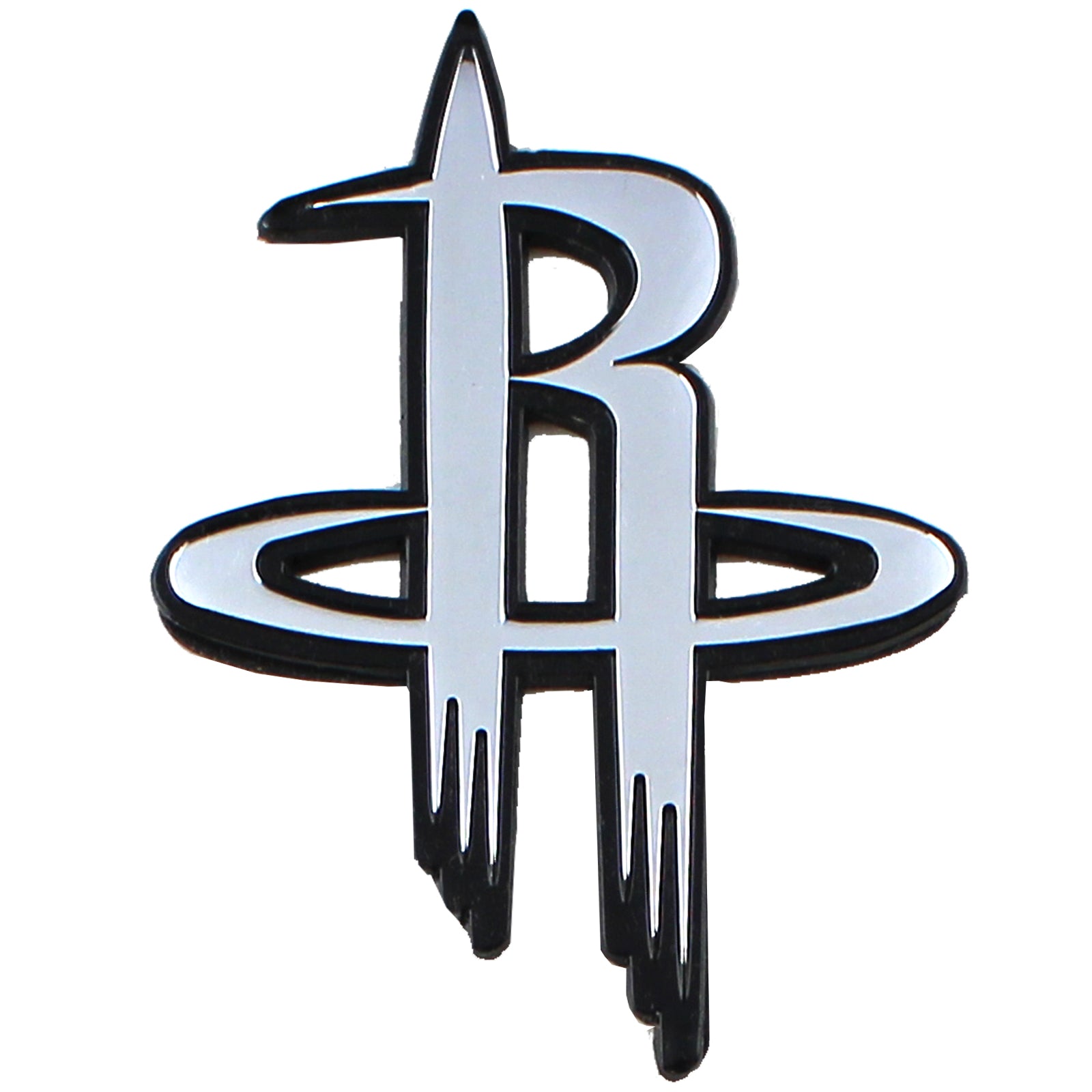 Houston Rockets Auto Premium Metal Emblem Chrome