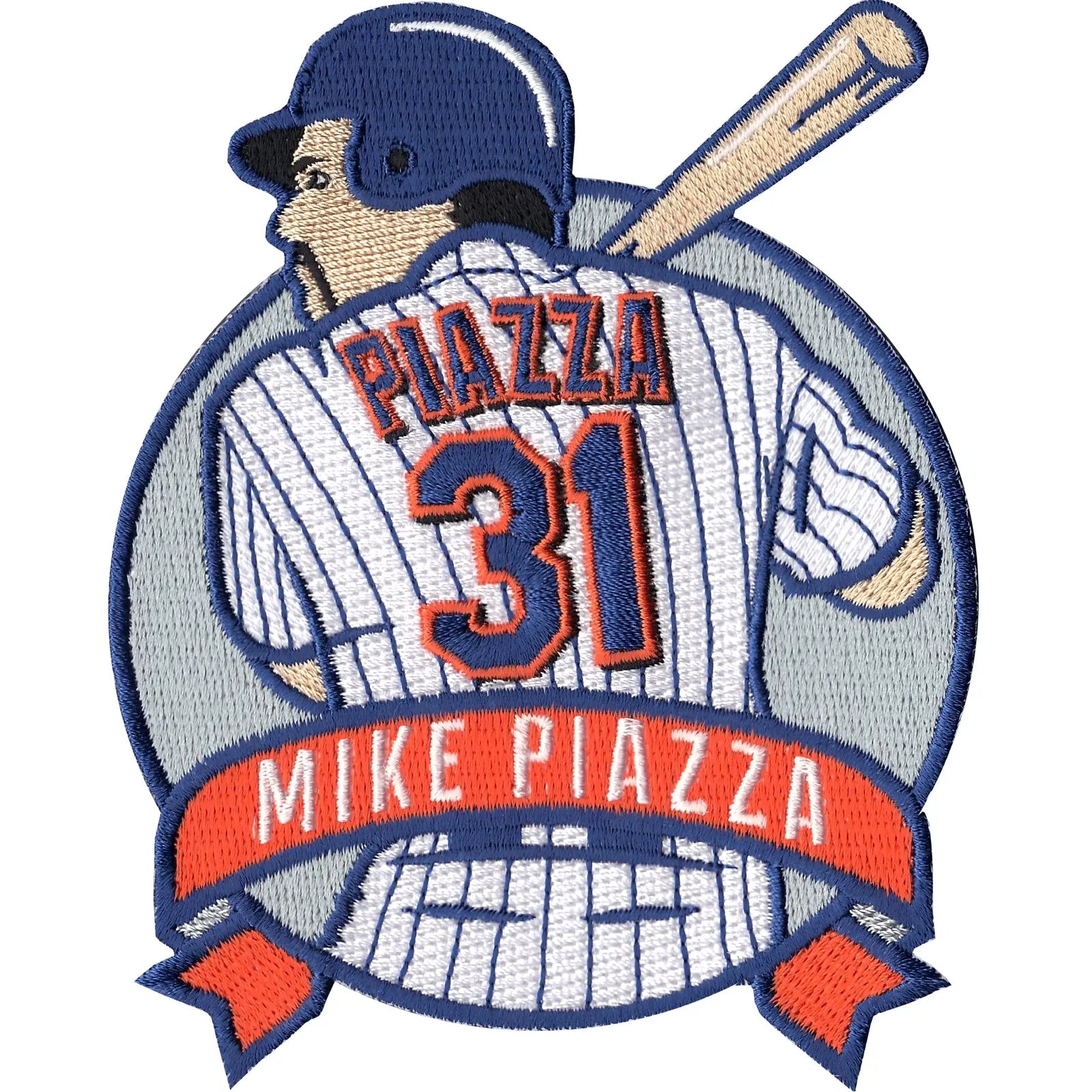 New York Mets Mike Piazza Retirement Jersey Patch by Patch Collection