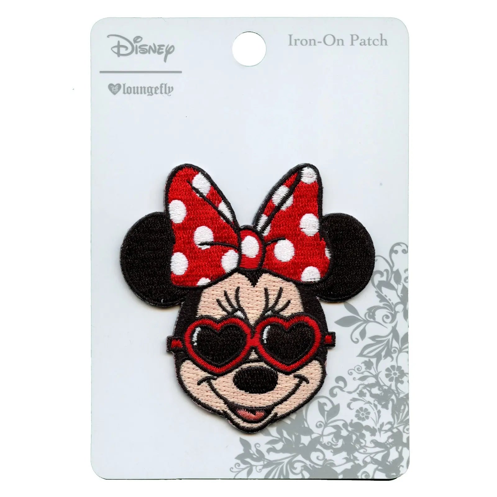 Minnie With Bow and Heart Glasses Disney Iron on Patch
