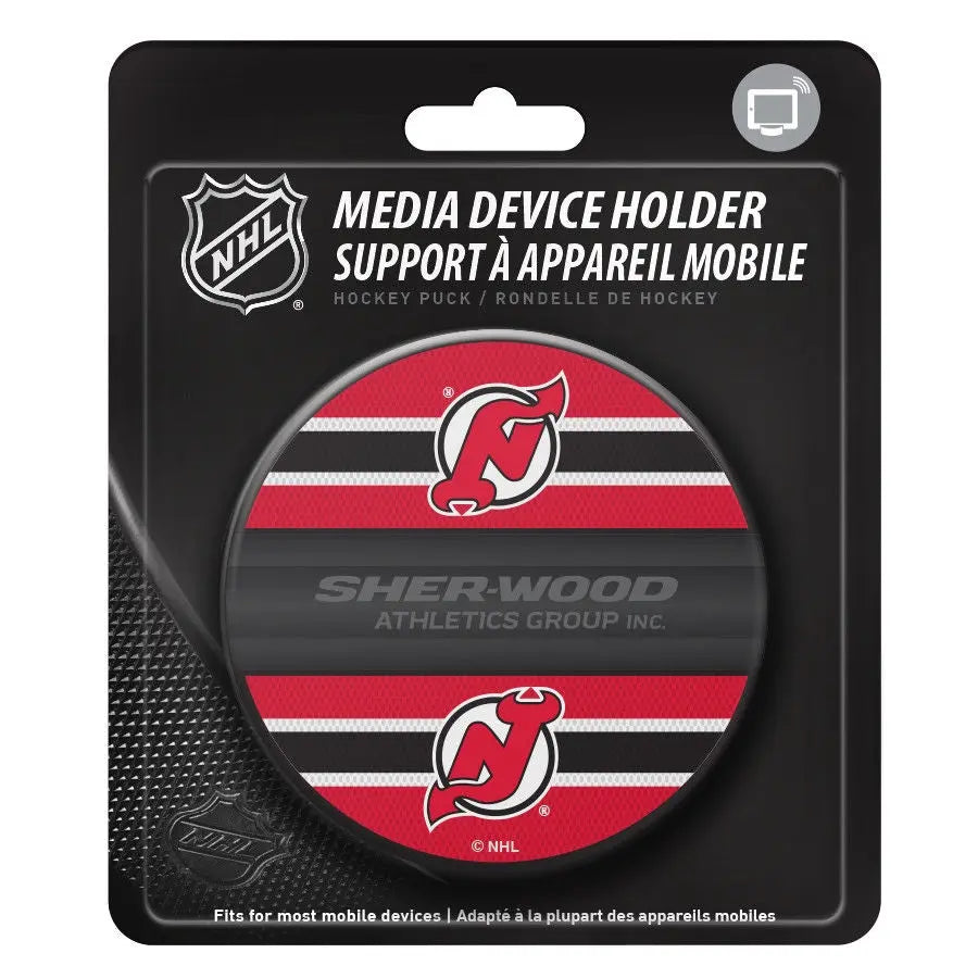 New Jersey Devils Phone Device Hockey Puck Holder