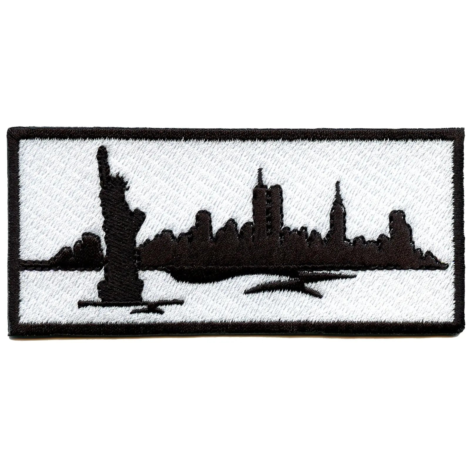 New York City Skyline and Statue Of Liberty Box Logo Iron On Patch