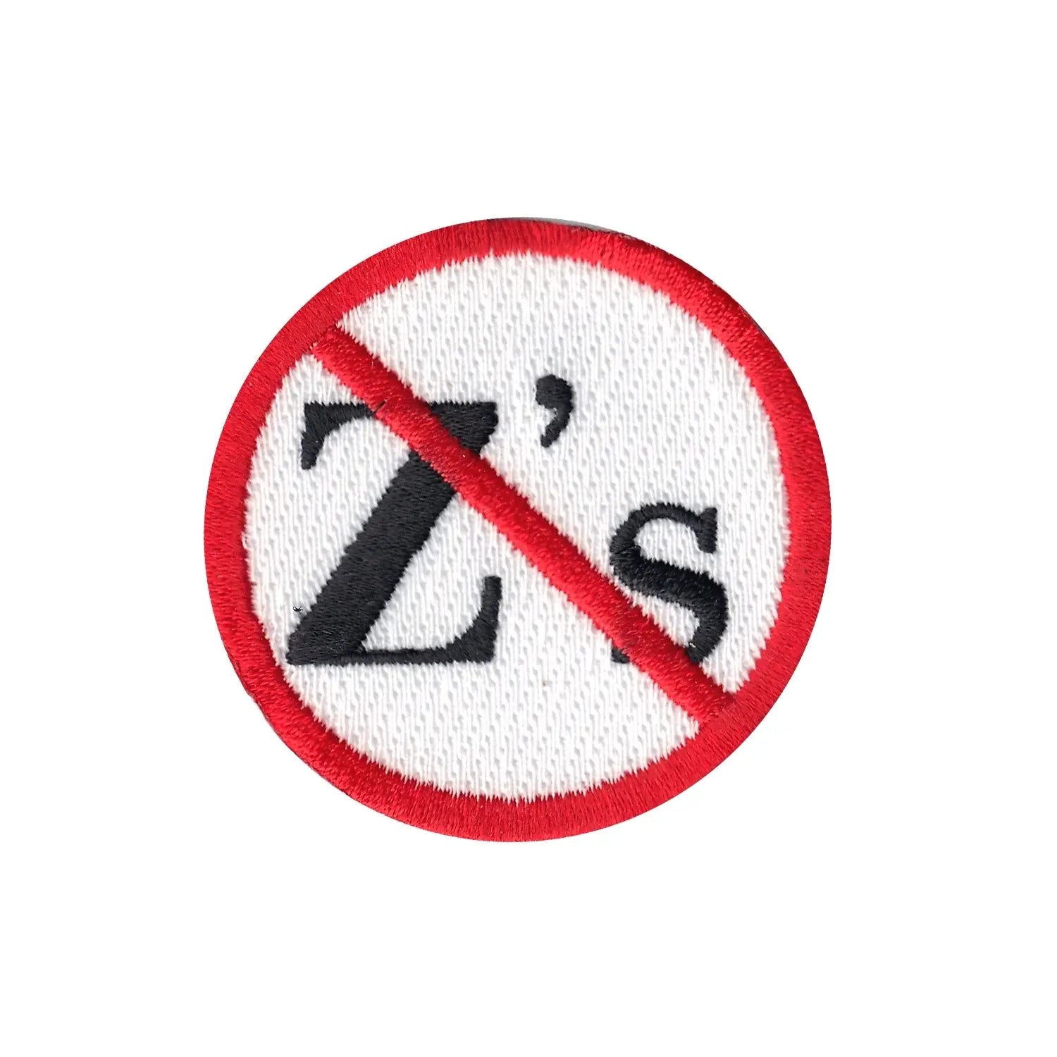 No Sleep Iron On Embroidered Patch