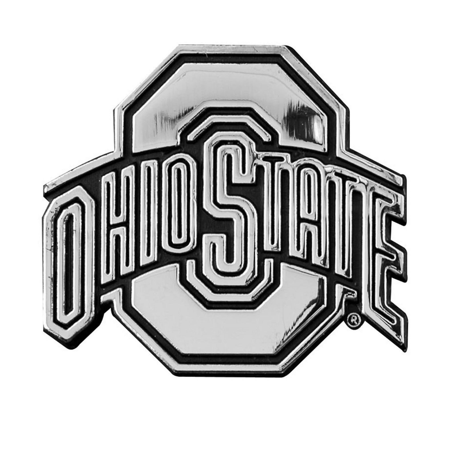 Ohio State Buckeyes Premium Solid Metal Chrome Plated Car Auto Emblem 