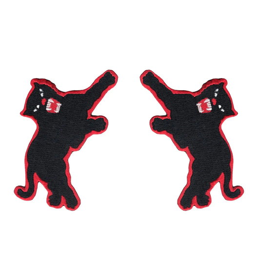 Panther Combo Sneaker Iron On Applique Patch (Red) 