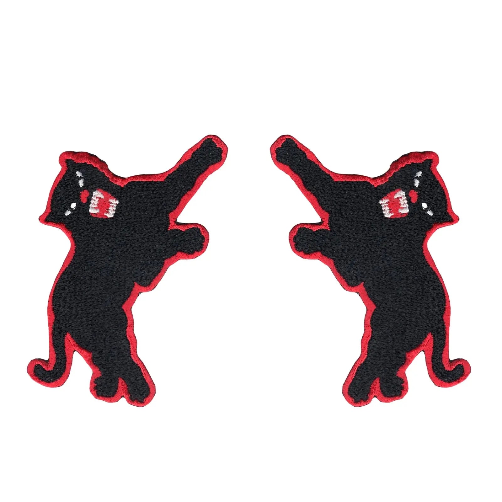 Panther Combo Sneaker Iron On Applique Patch (Red)