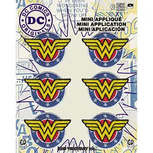 Dc Comics Wonder Woman Shield Logo Iron on Patch (Set) 