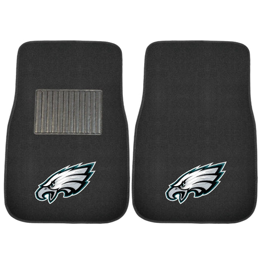 Philadelphia Eagles 2-Piece 17 in. x 25.5 in. Carpet Embroidered Car Mat 