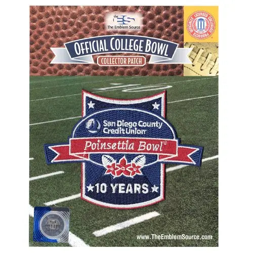 San Diego County Credit Union Poinsettia Game Jersey Patch 10th Anniversary Navy vs. San Diego State (2014)