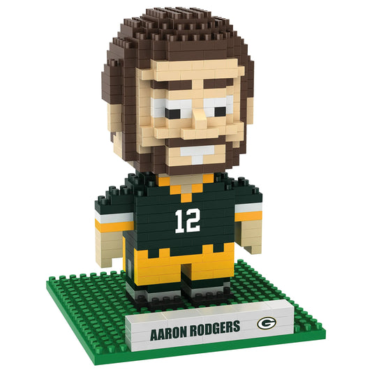 Green Bay Packers BRXLZ Aaron Rodgers #12 Team Logo Puzzle Set 