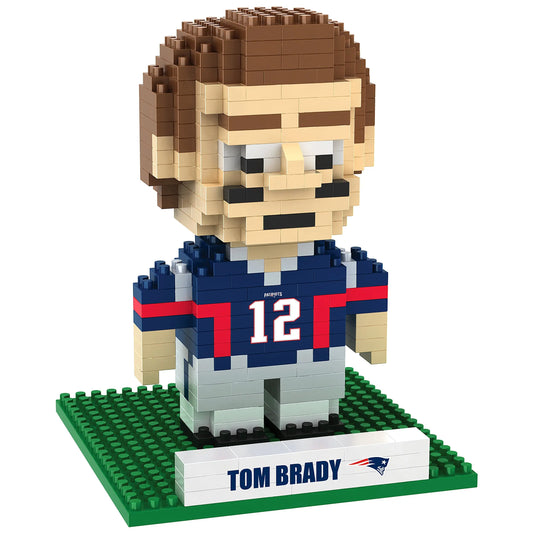New England Patriots BRXLZ Tom Brady #12 Team Logo Puzzle Set 