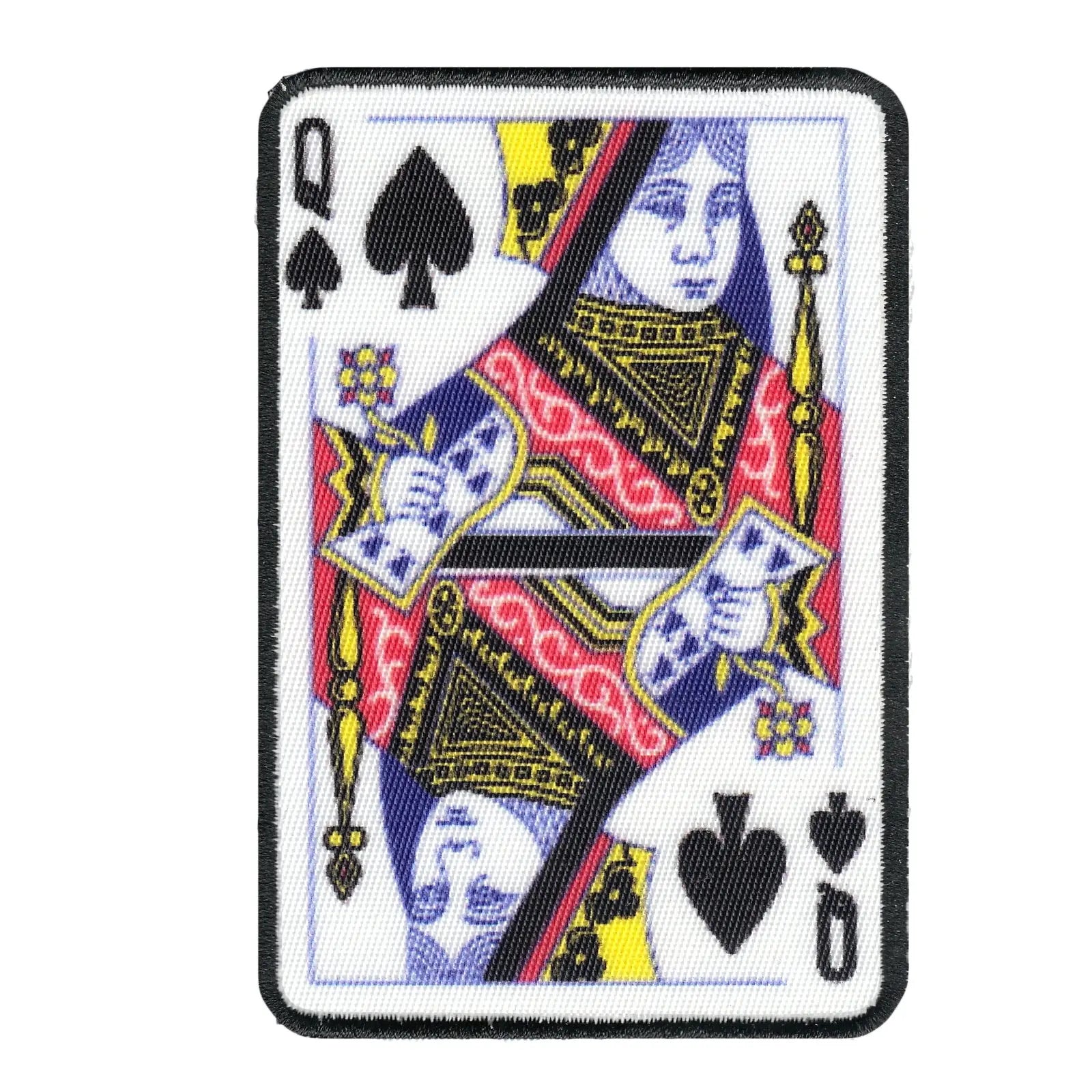 Queen Of Spades Card FotoPatch Game Deck Embroidered Iron On