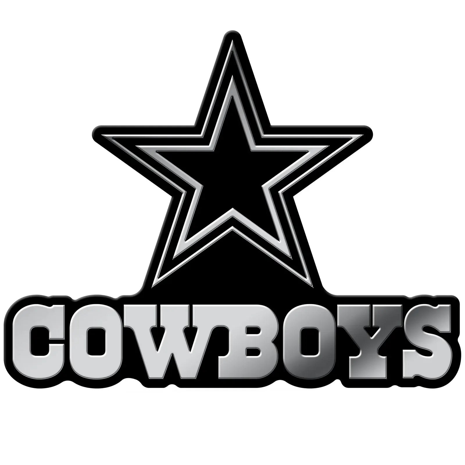 NFL Dallas Cowboys 3D Chrome Metal Emblem