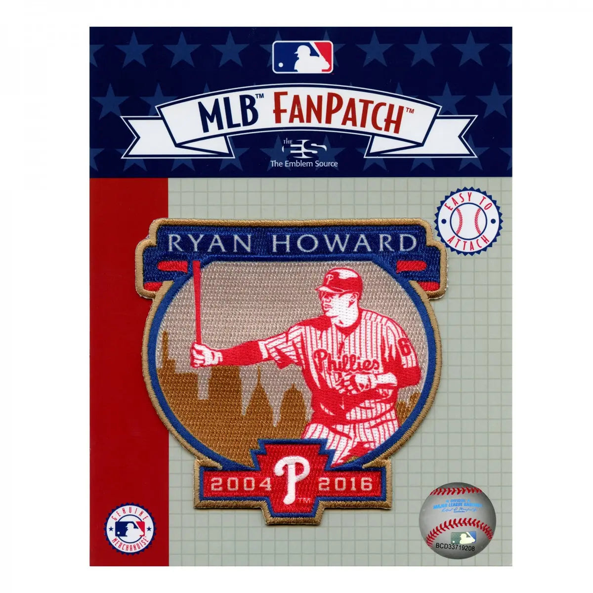2019 Philadelphia Phillies Ryan Howard Retirement #6 Jersey Retirement Patch by Patch Collection