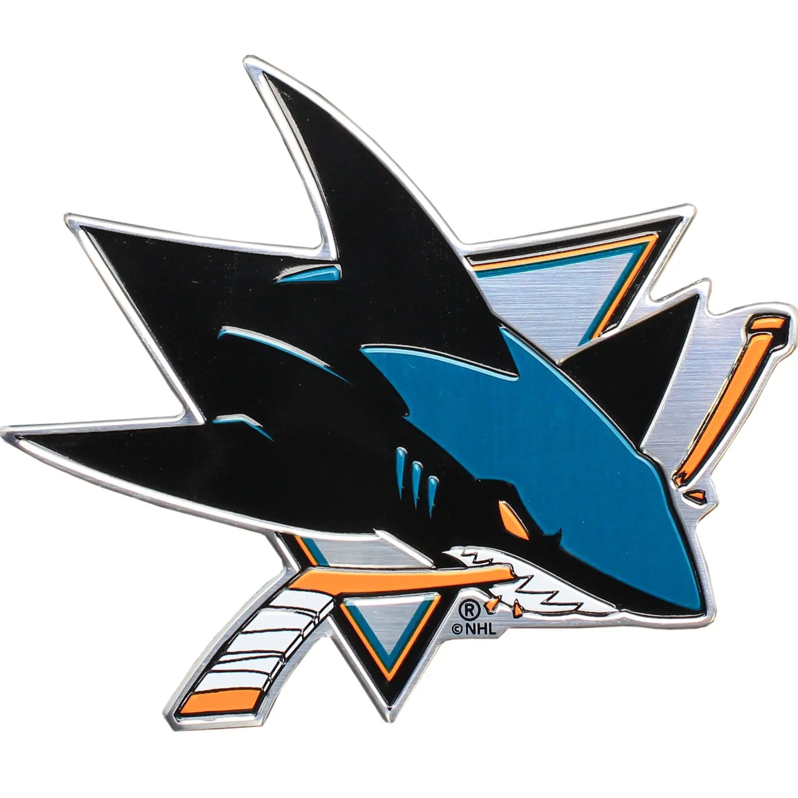 San Jose Sharks NHL Colored Aluminum Car Auto Emblem