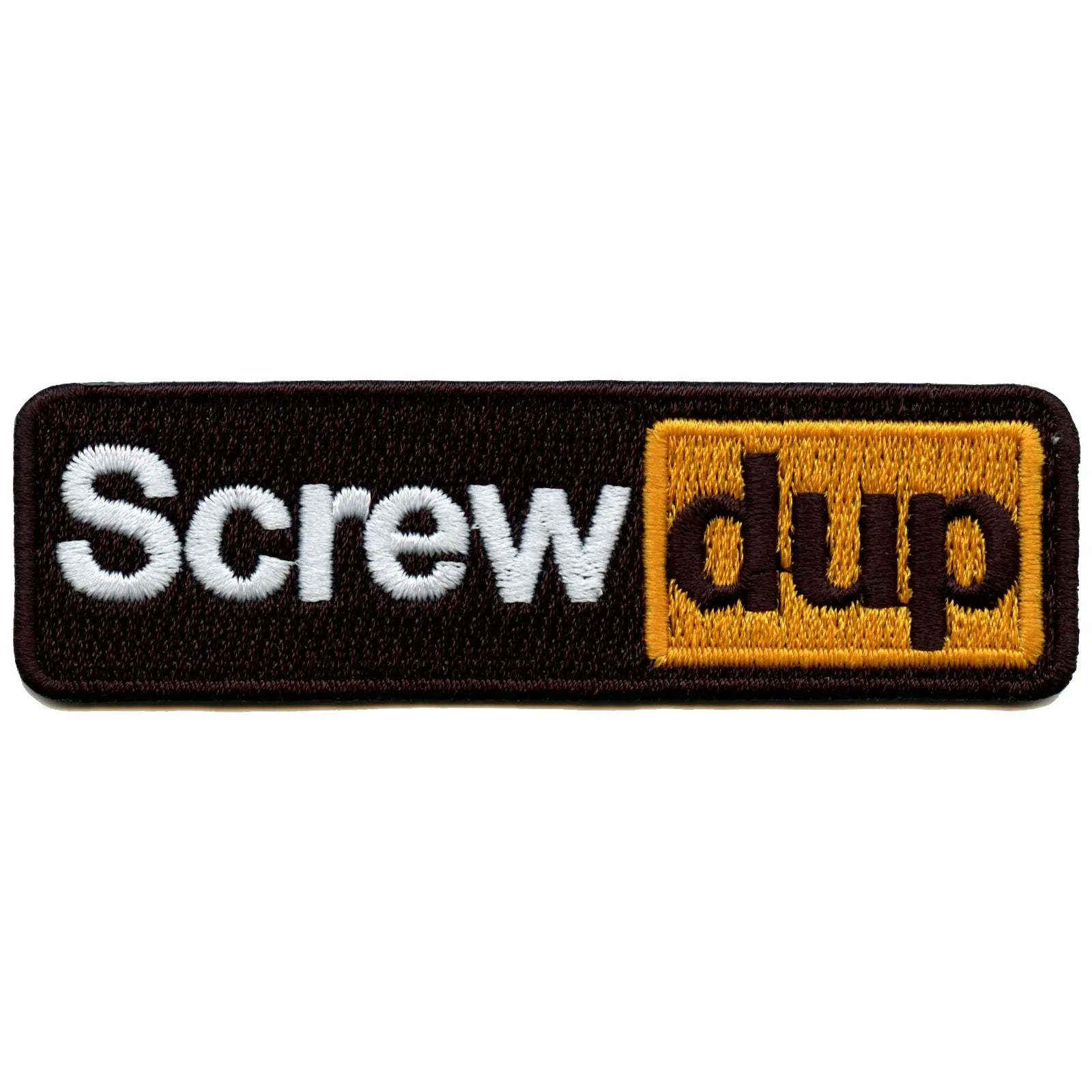 ScrewDup Website Hub Parody Logo Embroidered Iron On Patch