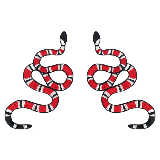 Red Coral Snake (ALT) Combo Sneaker Iron On Applique Patch