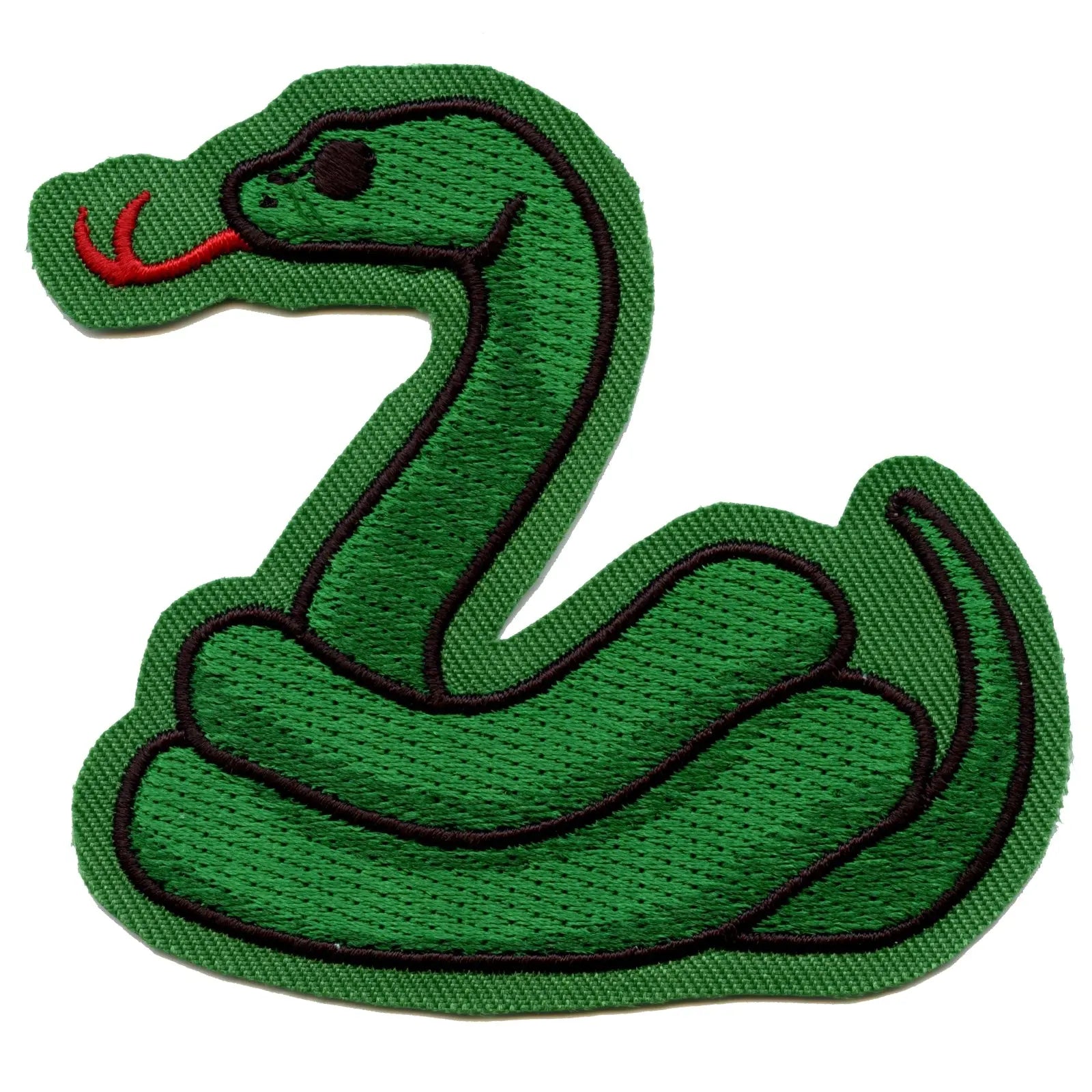 Snake Emoji Embroidered Iron On Patch