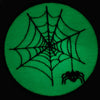 Spider Web Patch Glow In The Dark Embroidered Iron On 
