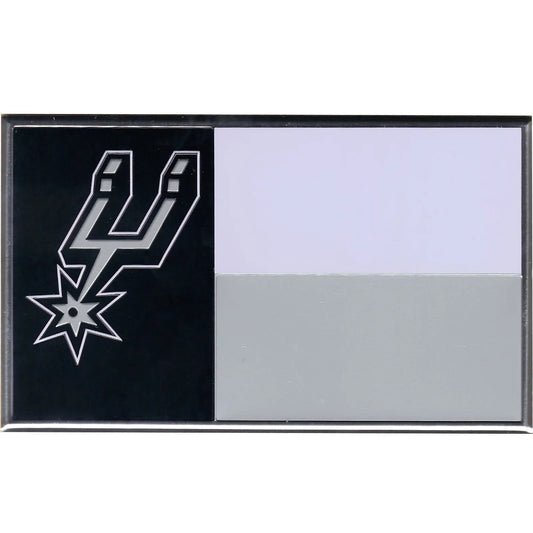 San Antonio Spurs Colored Aluminum Flag Car Auto Emblem 