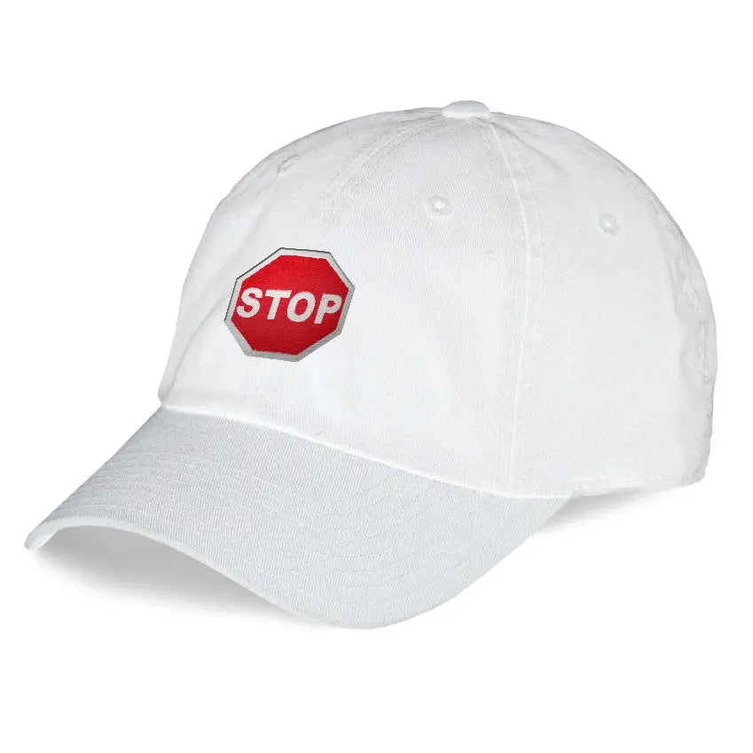 Stop Sign Dad Hat Embroidered Curved Adjustable Baseball Cap
