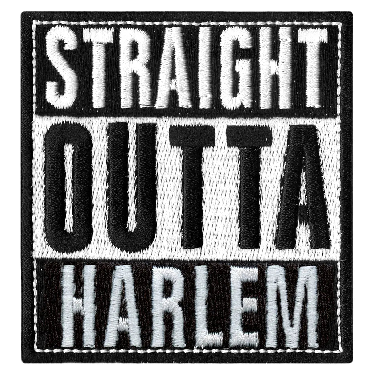 Straight Outta Harlem Embroidered Iron On Patch