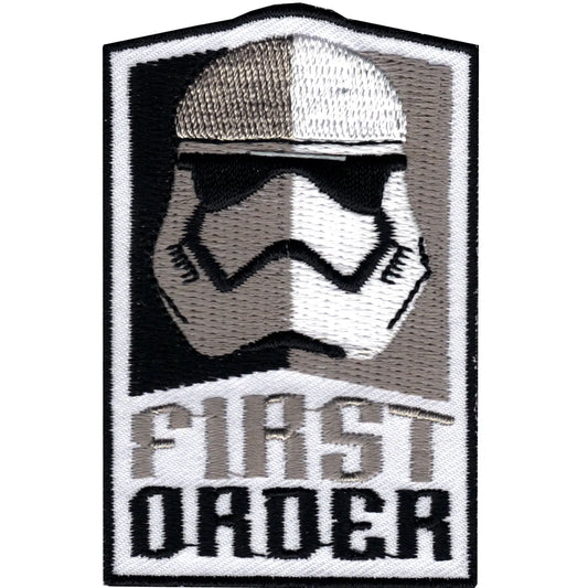 Star Wars Stormtrooper Helmet 'First Order' Iron On Patch 