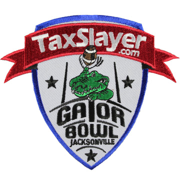 Tax Slayer.com Gator Bowl Game Jersey Patch In Jacksonville (2014 Nebraska vs. Georgia) 