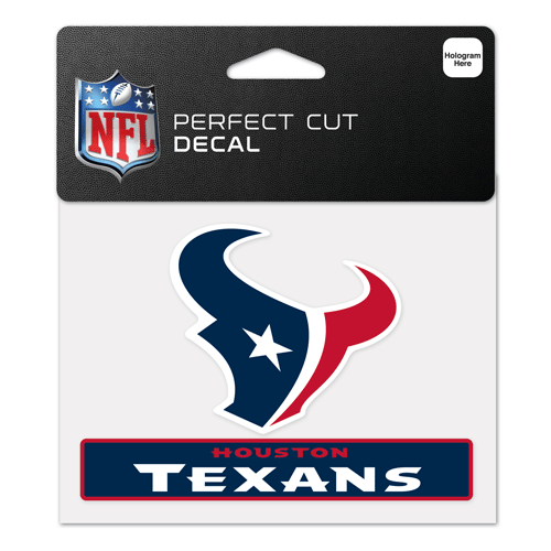 Houston Texans Primary Team Logo & Word Mark Perfect Cut Decal 4 X 5