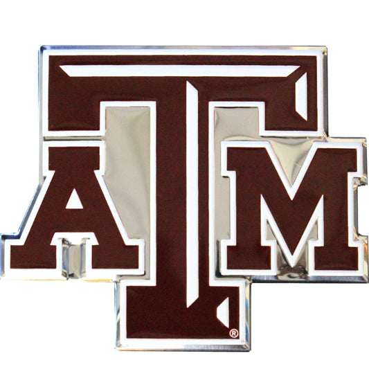 University of Texas A&M Aggies Colored Aluminum Car Auto Emblem 