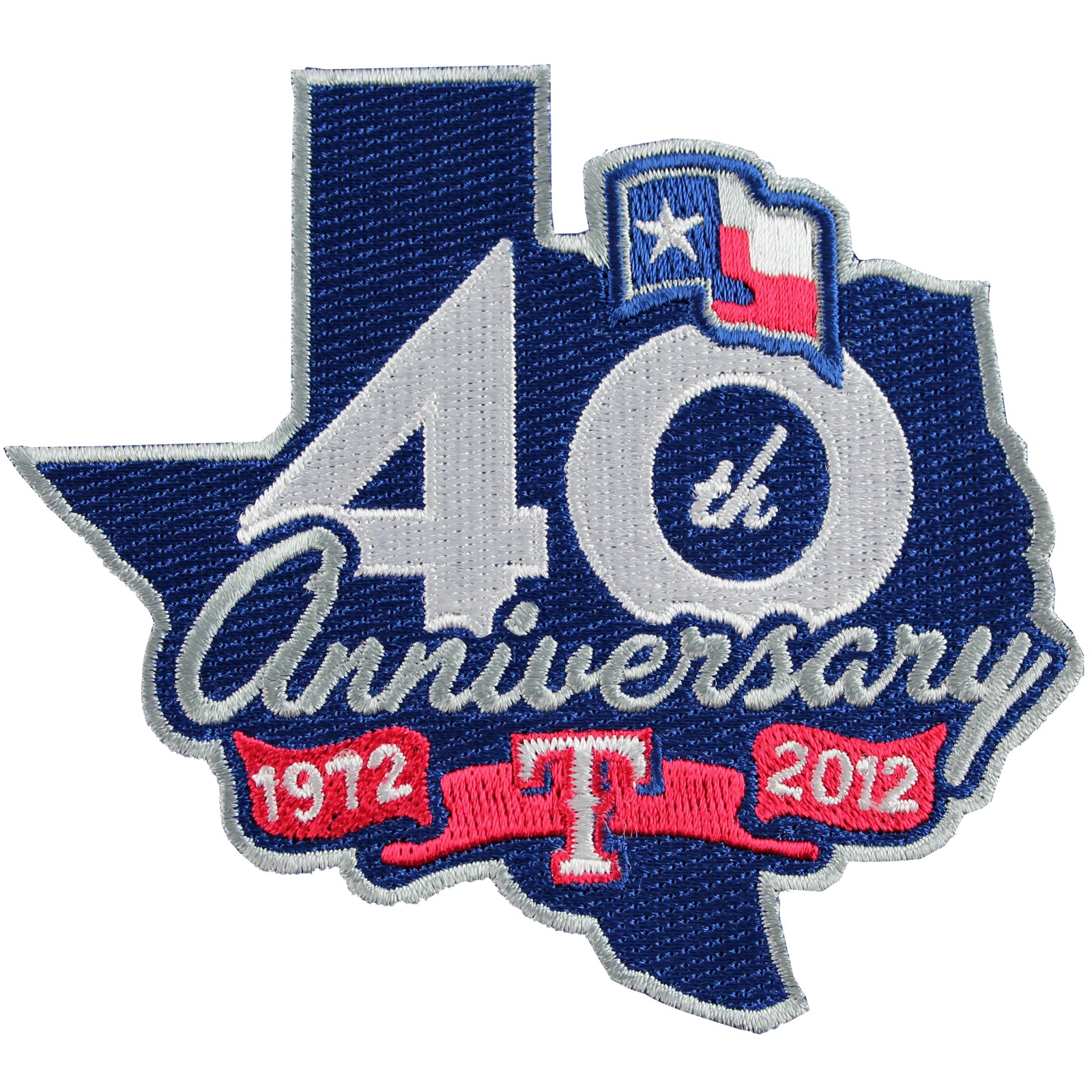 Texas Rangers 40th Anniversary Embroidered Collectible Patch