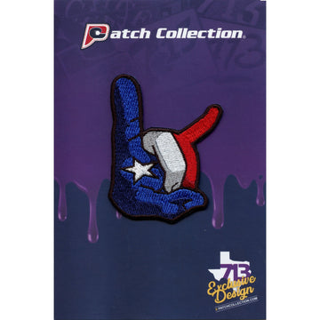 Houston Pride Texans Hand Sign Throwing Up The H Iron On Patch 