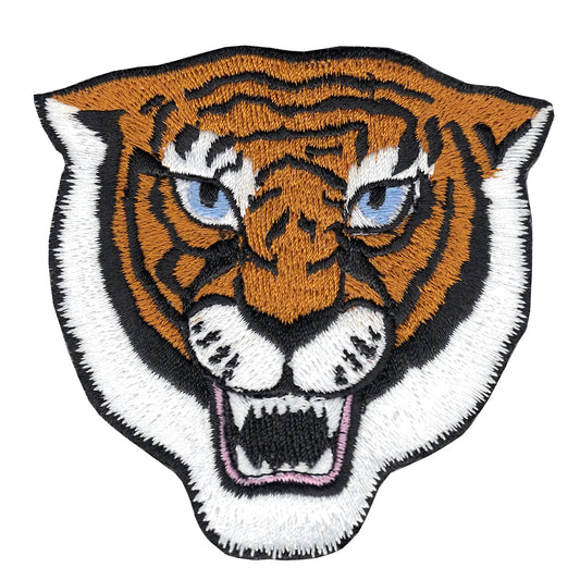 Tiger Head Embroidered Iron On Patch 
