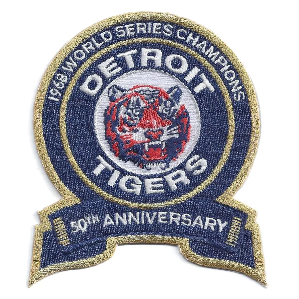 Detroit Tigers 1968 World Series Champions 50th Anniversary Jersey Patch by Patch Collection