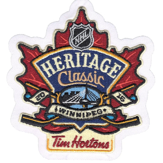 2016 Official NHL Heritage Classic 'Tim Hortons' Jersey Patch Winnipeg Jets Edmonton Oilers 
