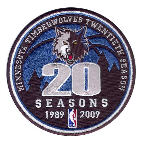 Minnesota Timberwolves 20th Anniversary Logo Patch (2008-09) 