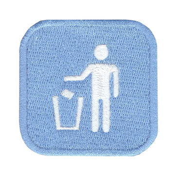 Trash Emoji Embroidered Iron On Patch 