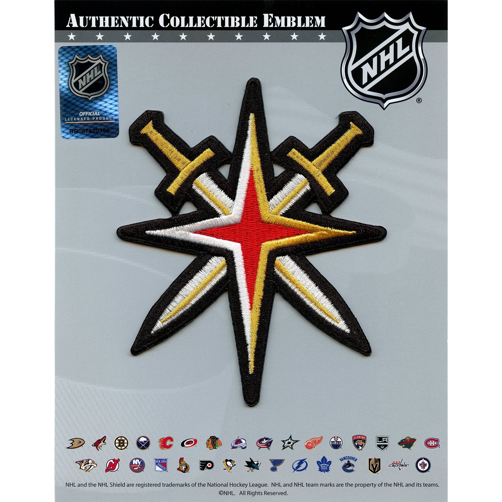 National Emblem Vegas Golden Knights Secondary Logo Collectors NHL Patch