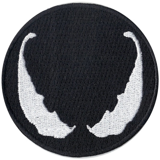 Black Spider Mask Logo Embroidered Iron On Patch 