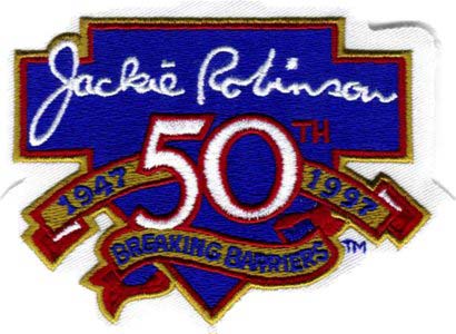 Jackie Robinson 50th Anniversary 'Breaking Barriers' Patch (1997)