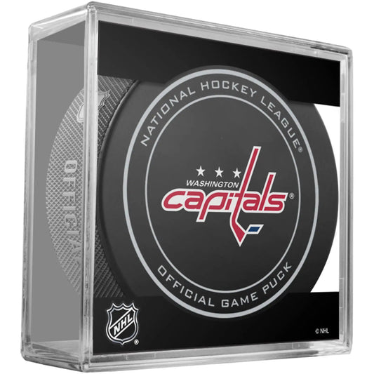 Washington Capitals Official Game Puck with Case 