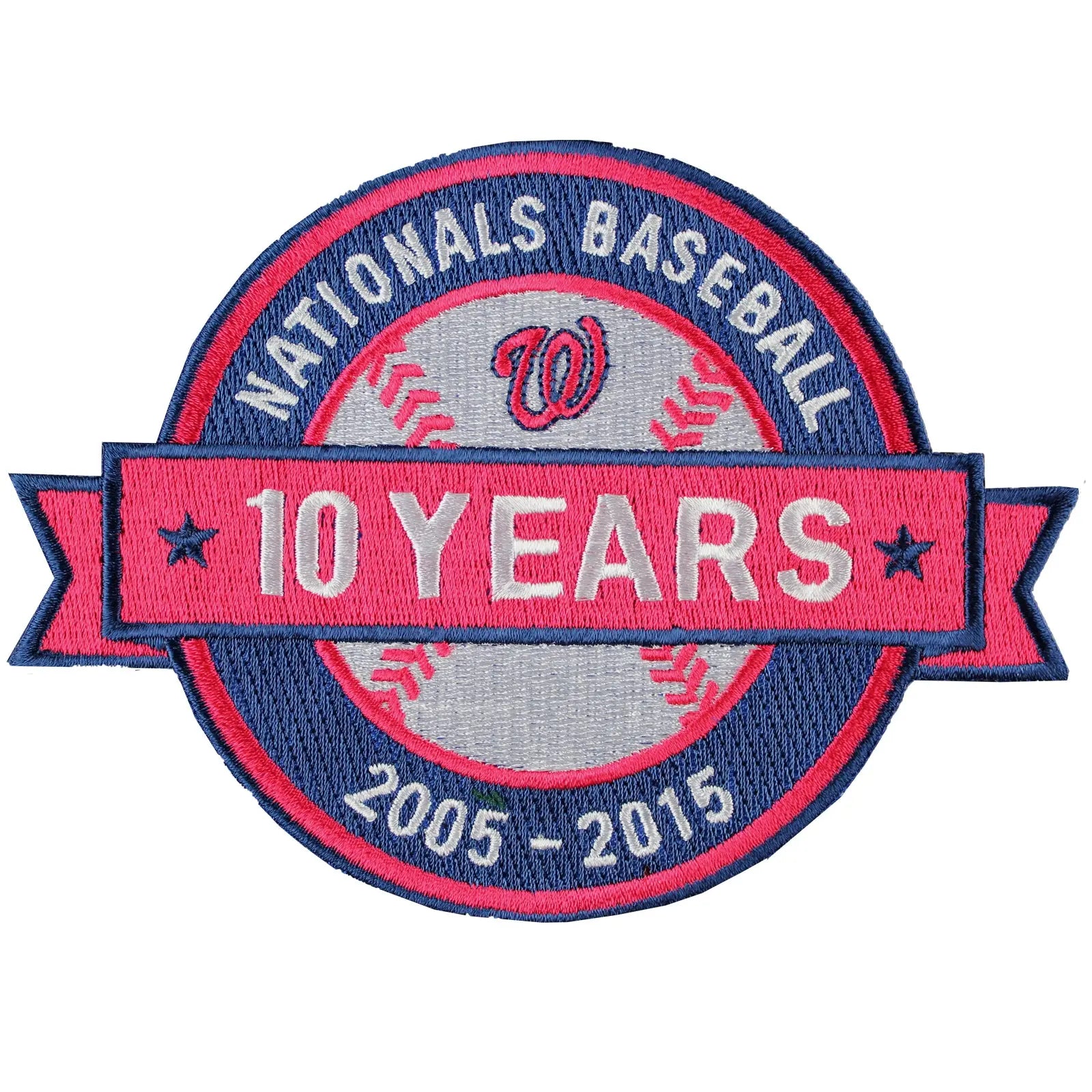 2015 Washington Nationals Baseball 10th Anniversary Years Jersey Sleeve Patch