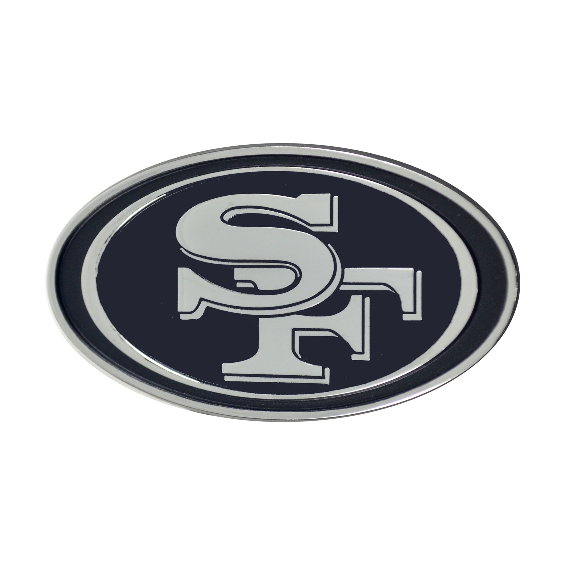 San Francisco 49ers Premium Solid Metal Chrome Plated Car Auto Emblem