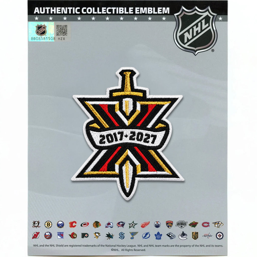 Las Vegas Golden Knights 10th Anniversary NHL Season Jersey Patch 2027